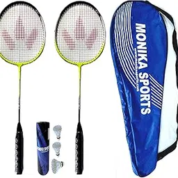 Monika Sports 2000 Aluminium Body Light Weight Badminton Racket Badminton Kit-image-9
