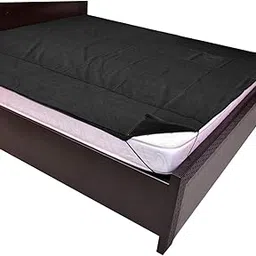 Nav Enterprises Waterproof Mattress Protector Queen Size 60x78 inces Polyester Black-picture-51