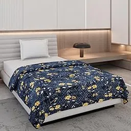 Monte Carlo Blue Printed Single Bed 190 GSM Ac Blacket-picture-11