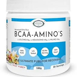 Fooding BCAA Powder Supplement with Fruit Punch Flavor | Lab Tested | Vegan | No Sugar-picture-33