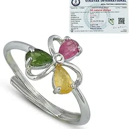 reiki crystal products Natural Certified Original AAA Adjustable Multi Tourmaline Ring Genuine Gemstone Ring for Women Girls-picture-18
