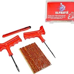 Ultrafix Tubeless Tyre Puncture Repair Kit for Bike– Heavy Duty Plastic Tools with 10 Repair Strips, Safety Cutter for Bikes-picture-50