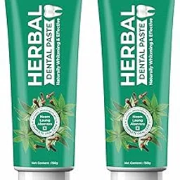 Naturaherb Ayurvedic Herbal Dental Tooth Paste | Neem, Laung, Aloe Vera, Tulsi, Sage & Peppermint | Teeth Whitening & Cavity Protection Paste(150g)-picture-22