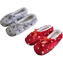 brand - e fashion | women winter woolen slipper socks| Pair of 2 multicolor set||-picture-14