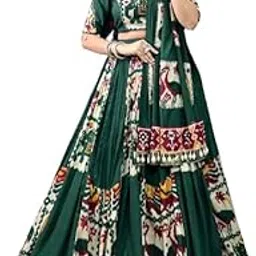 Outstanding Printed Silk Navratri Lehenga Choli With Dupatta-picture-10