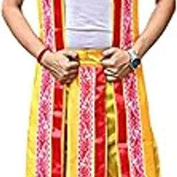 gouri collections Men's Ethnic | Traditional Ready to wear (Pant System) Readymade Panchakacham Dhoti With Angavastram(Towel) Set, Tassar Silk, Free Size (GC002) image 1