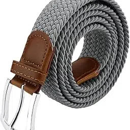 maikun Mens Belt, Braided Belts for Mens, Black Belts for Men with Leather Tip (Black, 100cm long)-picture-55