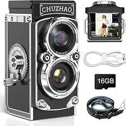Vintage Digital Camera, Retro Camera 12MP Photos 1080P FHD Video Auto Focus, Mini Vintage Camera with 16GB Card Portable Retro Style for Teens, Girls, Boys and Beginners-image-38
