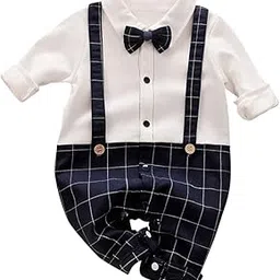 hopscotch Boys Cotton Solid Full-Sleeve Bodysuit In Navy Color-picture-50