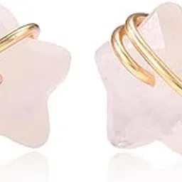 el regalo Natural Stones Star Stud Earrings- Handcfated Wire Wrapped Celestial Star Earrings for Girls & Women-picture-12