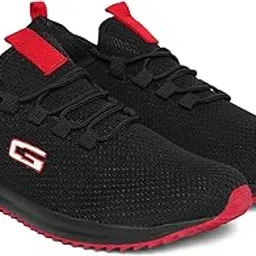 goldstar STARLITE-04 Black & Red Latest Stylish Comfortable Casual Sneakers Lightweight Shoes for Running, Walking, Gym,Trekking, Hiking & Party Lace-Up Running Shoes For Men image 1