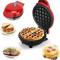 ‎black sparrow Mini Round Waffle Maker, Non-Stick Coating Small Waffle Maker Belgian Waffle Maker Retro Waffle Maker Classic Wafers Pancake Machine-picture-38