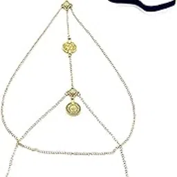 Multi-Layer Thigh Chain with Retro Coin & Flower Tassel Design for Women & Girls-image-11