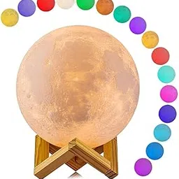 PLA Plastic Moon Lamp, Multicolour, Pack of 1-picture-44