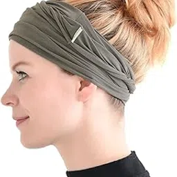 charm Casualbox Mens Womens Elastic Bandana Headband Japanese Long Hair Dreads Head wrap Charcoal Gray,Free Size-picture-55