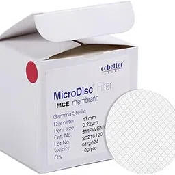 COBETTER 100Pack MCE Gridded Membrane Filter 47mm 0.45μm Mixed Cellulose Esters Membrane Filters Individual Pack Hydrophilic Filter Paper-picture-11