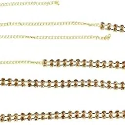 vama Fashions Gold kamarpatta vaddanam Waist Saree Kamar Belt Belly Body Hip Chain for Women-picture-21