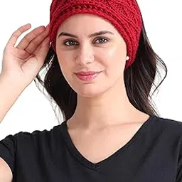 FabSeasons Acrylic Woolen Skull Stretch Headband/Ear Warmer/Cap/Hair Accessory for Women & Girls for Winters image 1