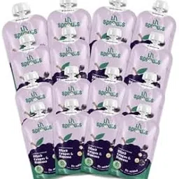 Li'l Sprouts FruGies Black Grapes, Banana | Baby Food Puree| 6 Months+| Ready-to-Eat | Infant Travel Food | Pack of 16, 100g each | 100% Natural, No Salt, No Sugar and No Preservatives | Packed with Nutrients-picture-27