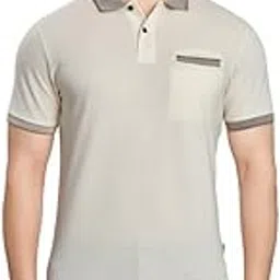 celsius Men's Solid Polo with Jacquard Collar T-Shirt-picture-23
