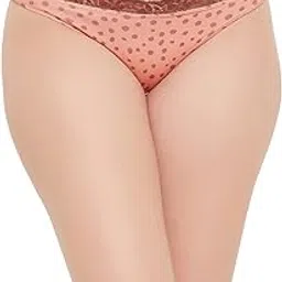 Women's Cotton Low Waist Star Print Bikini Panty with Lace Trims-image-70
