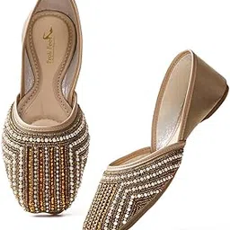 FROH FEET Traditional Punjabi Jutti | Handcrafted Mojari for Women | Wedding & Festive Collection Women & Girls-picture-29