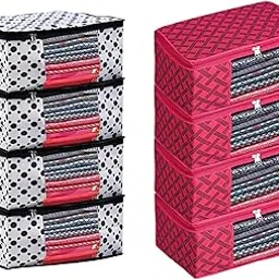 SHAPING FABRIC Garment Cover Non-Woven 90 GSM with Transparent Window & Double Metal Zipper – Pack of 8 | Dustproof Clothes Storage Bag for Sarees, Suits, Jackets, Shirts SBXLRL152493517524148524853-picture-44