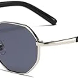 karsaer Octagonal Square Women Sunglasses Metal Frame Sunglasses for Men Stylish E1330-picture-33
