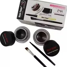 Professional Gel Eyeliner Set, Dual Shades Black and Brown, 24H Long-Wear Waterproof Formula, 2 Precision Brushes-picture-51