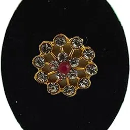 vidhya kangan Handmade Fancy Stone stud Work Saree pin Brooch for Women Jewellery Latest Stylish Crystal Unisex Floral Shape Brooch for Women/Girls (sku-bro2736)-picture-38