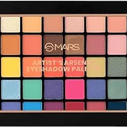 Mars Artist's Arsenal Eyeshadow Palette 40gm | Long wearing and Easily Blendable Eye makeup Palette |Matte,Shimmery & Metallic Finish-(Shade-02)-image-26