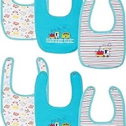BODYCARE Baby Bibs for Boys & Girls – Pack of 6 | Soft Cotton Waterproof Feeding Bibs |Reusable, Washable, Unisex Infant Bib Set-image-51