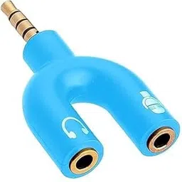 ONCRO® U Type 3.5mm Audio Port Adapter Jack Splitter Blue Design Male Female Stereo Connector Headphones Earphones Cable Tablet Smartphone Laptop Speaker Gaming MP3 Device Use Music Accessory-picture-15