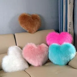 Catchyx Cart Set Of 5 Small Size Heart Shape Polyester Filled Pillow, Different Colors (5),Multi-picture-25