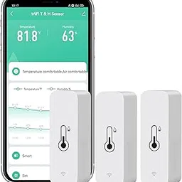 3-Pack WiFi Temperature Humidity Sensor: Wireless Temperature Humidity Monitor with App Alert, Free Data Storage Export, Smart Indoor Thermometer Hygrometer Compatible with Alexa Google Assistant-picture-24