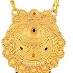 morir Traditional Gold-Plated Mangalsutra with Large Teardrop Pendant-picture-33