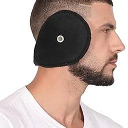 FabSeasons Black Headwear Faux Fur Ear Muffs/Ear Warmers - Behind The Head Style Winter Earmuffs for Men-picture-36