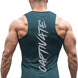 3colors 3Colours RGB Men's Active Wear Sleeveless Tank top, Gym Vest, Leisure wear -Captivate-picture-42