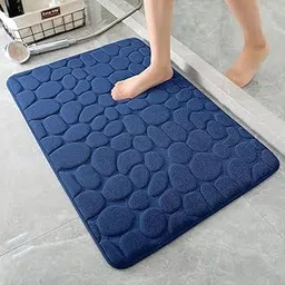 Favria Anti-Slip Bathroom Mat for Floor – Water Absorbent, Anti Skid Mat for Bathroom, Door Mat for Wet Areas, Quick Dry Bath Mat for Home, Non Slippery Foot Mat (60x40cm) (Navy)-picture-35