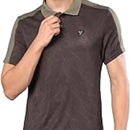 technosport Men's Slim Fit Polyester Sporty Print Athleisure Polo T-Shirt with Half Sleeve, Moisture Wicking and Quick Dry-picture-46