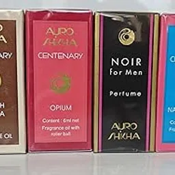Auroshikha Centenary Fragrance Oil Set, 6ml Each For French Vanilla, Nag Champa, Op citrus, 8ml Pack- Noir For Men || Natural Origin Perfume || Ashram Product, SInce 1973-picture-12