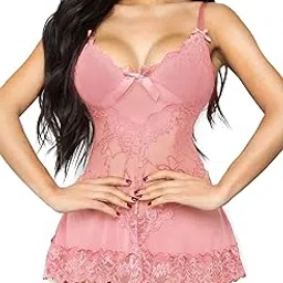 girlfriend Babydoll Lingerie for Women Lace Chemise Beautiful Nightgown Sleepwear Dress-picture-19