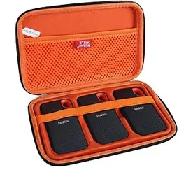 Hermitshell Hard Travel Case for SanDisk 500GB / 250GB / 1TB / 2TB Extreme Portable SSD (SDSSDE60) (Case for 3 Hard Drives)-image-77