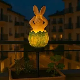 Solar Egg Rabbit Garden Lights Outdoor Decorative Solar LED Pathway Lamp Animal Resin Statue Landscape Light Yard Lawn Patio Eco Friendly Solar Powered Garden Decor-picture-17