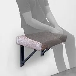 SOLVD-IN-BOX Wall Mounted Foldable Chair Folding Seat Stool with Soft Cushion for Elder Wall Mounted Foldable Save Space for Children Wall Stool Safety Chair Wall Mounted Foldable Seating Chair-picture-36