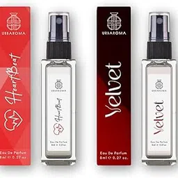 Urbaroma HEARTBEAT (Women) + VELVET (Men & Women), 8ml EDP | Eau De Parfum | Pocket Perfume | Luxury Fragrance | Long Lasting | Combo Pack (Heartbeat + Velvet, 8ml each)-picture-25