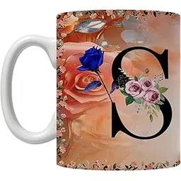 Erakill Premium Alphabet S Love Printed Coffee Mug 330 ml for Anniversary, Birthday Gift and Daily Use-picture-18