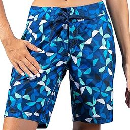 kanu surf Women's Audrey UPF 50+ Active Printed Swim and Workout Board Short-picture-7