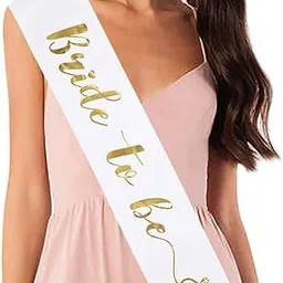 Propsicle Satin Bride to Be Sash - White Bachelorette Party Supplies for Bridal Shower - Pack of 1-picture-57