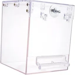bnf Bird Birdbath Tub Clear Bath Shower Box for Budgerigar Lovebird Little Birds | Yard, Garden & Outdoor Living | Bird & Wildlife Accessories | Birdbaths-image-22